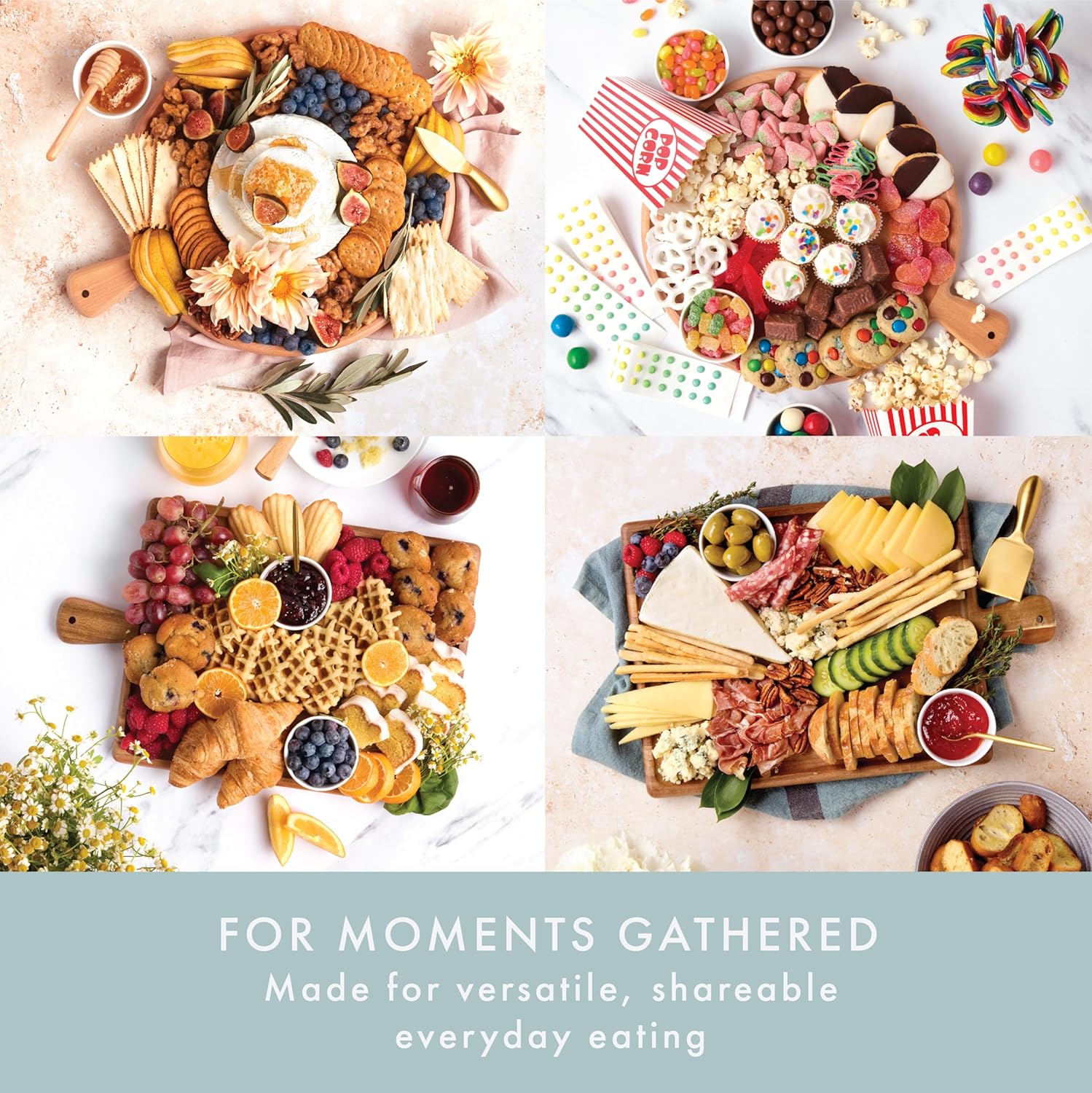 Charcuterie Board Set - Acacia Cheese Board Serving Tray with Accessories - House Warming Gifts for New Home, Bridal Shower & Wedding Gift, Birthday Gifts for Women - Image 7