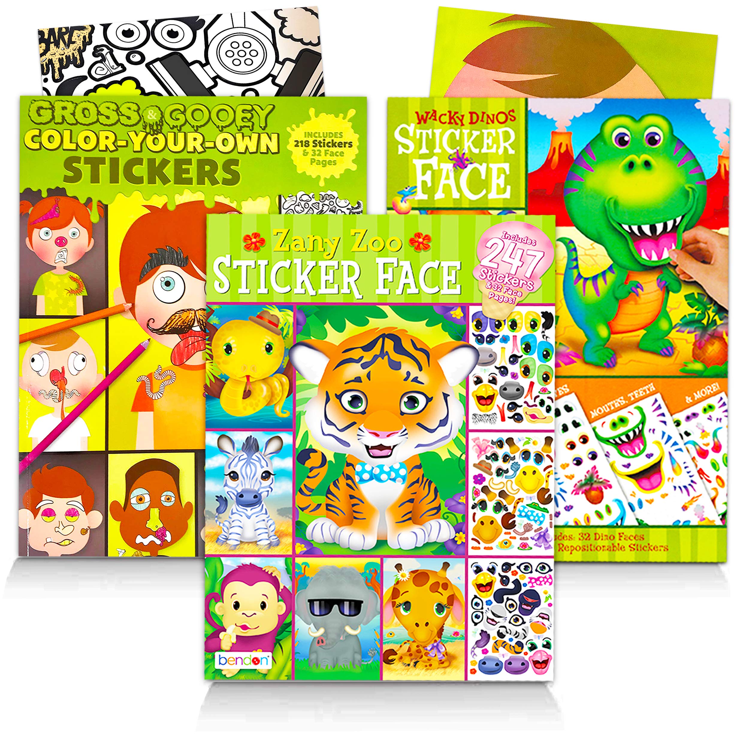 Buy Make a Face Sticker Books Set for Kids Toddlers 3 Deluxe Face