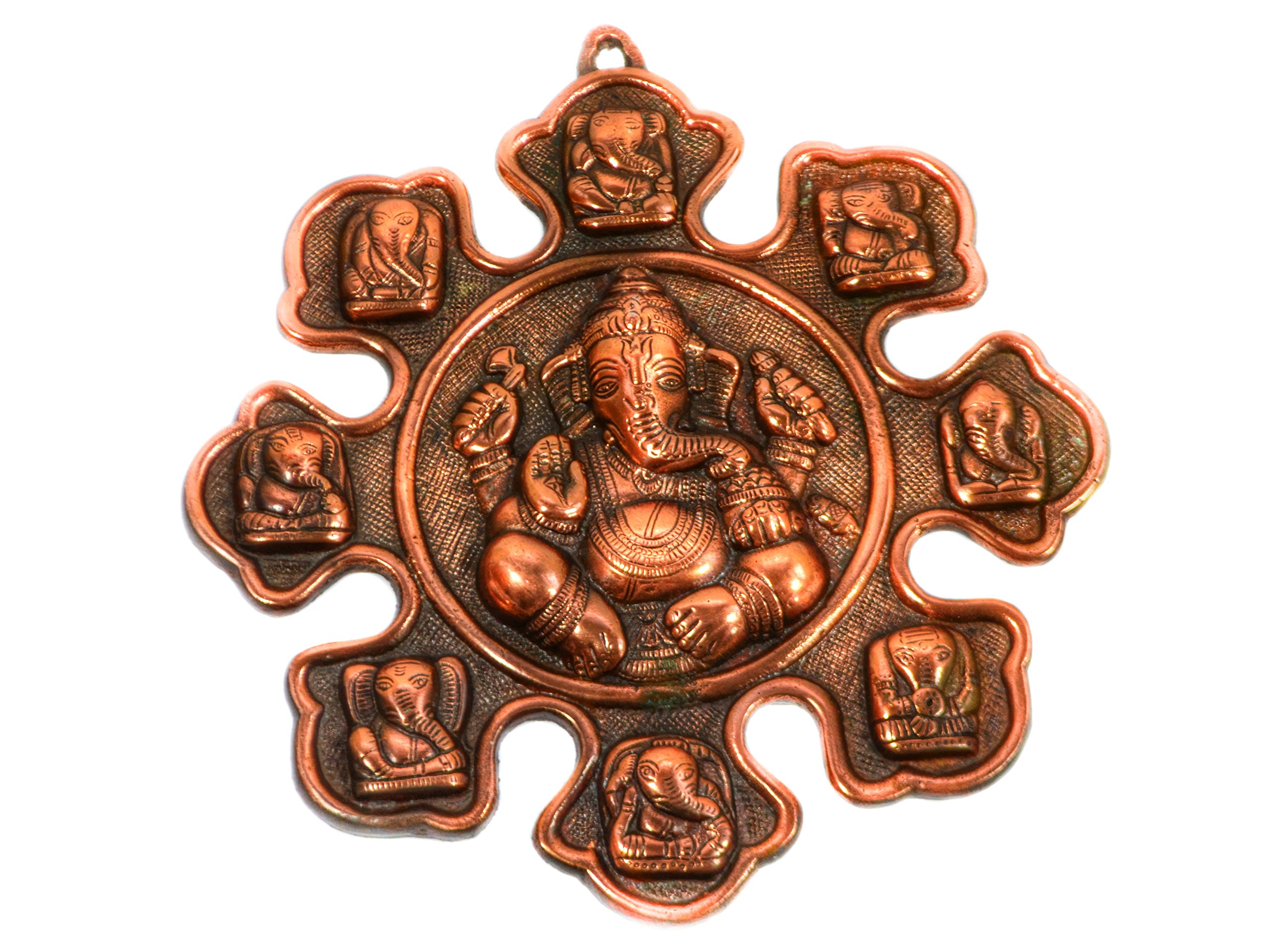 Ganesh 11 Inches Wall Door Hanging with Copper Finish for Prosperity and Good Luck Perfect Housewarming Gift