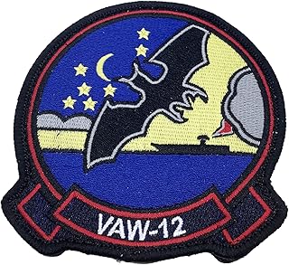 VAW-12 Bats Squadron Patch â€“ With Hook and Loop