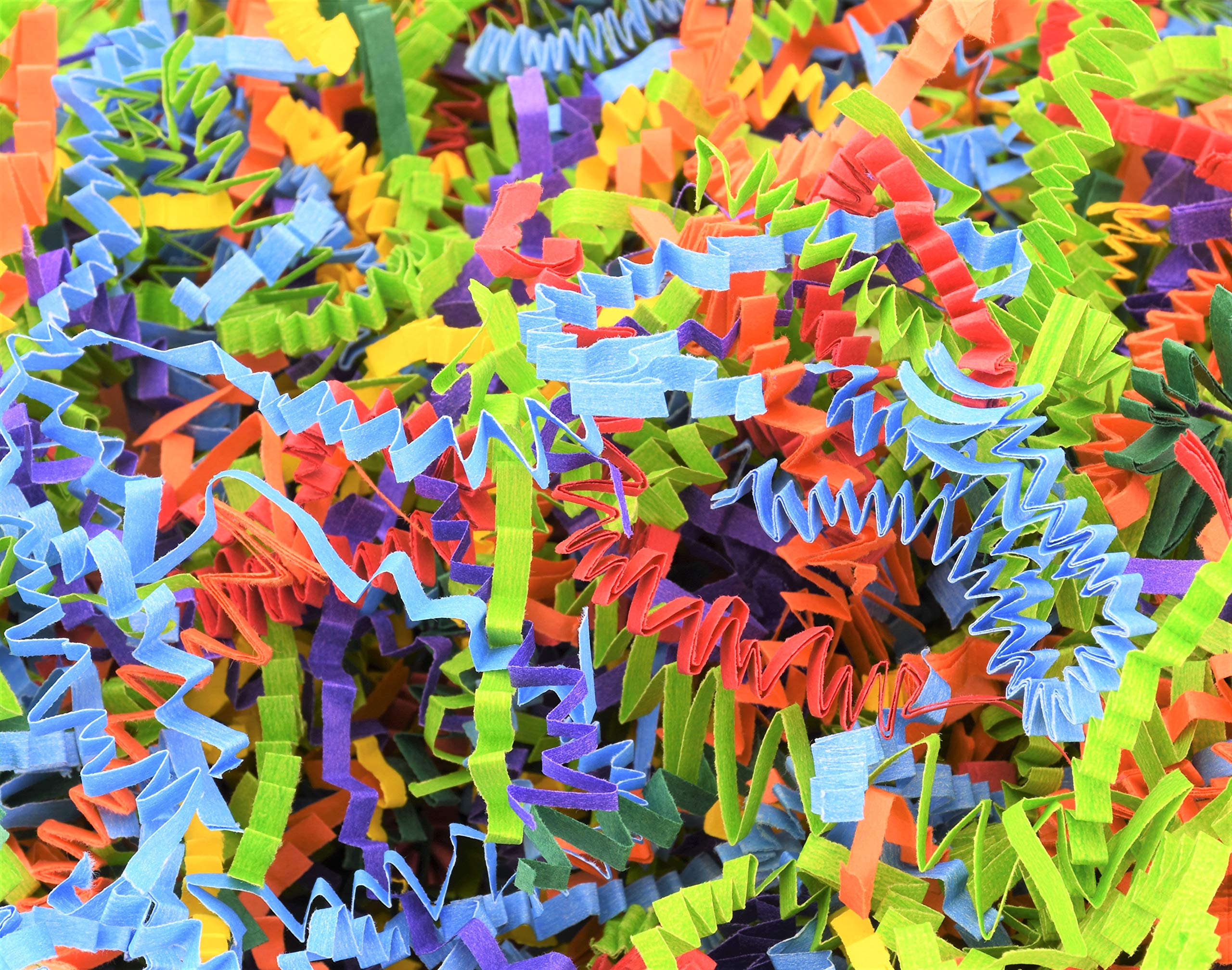 EDS IndustriesColorful Mix of Crinkle Paper for Birthdays, Gift Bags or Easter Baskets (Bright Colors Mix, 1/2 Pound)