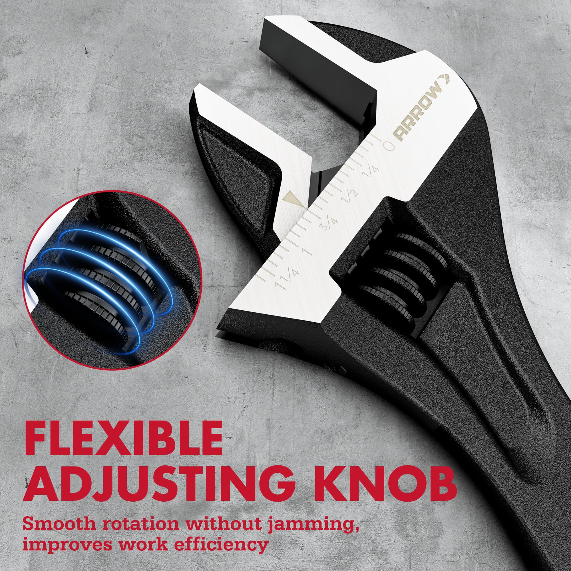 Arrow Adjustable Wrenches - 2-Piece Set -5 Arrow Adjustable Wrenches - 2-Piece Set -5