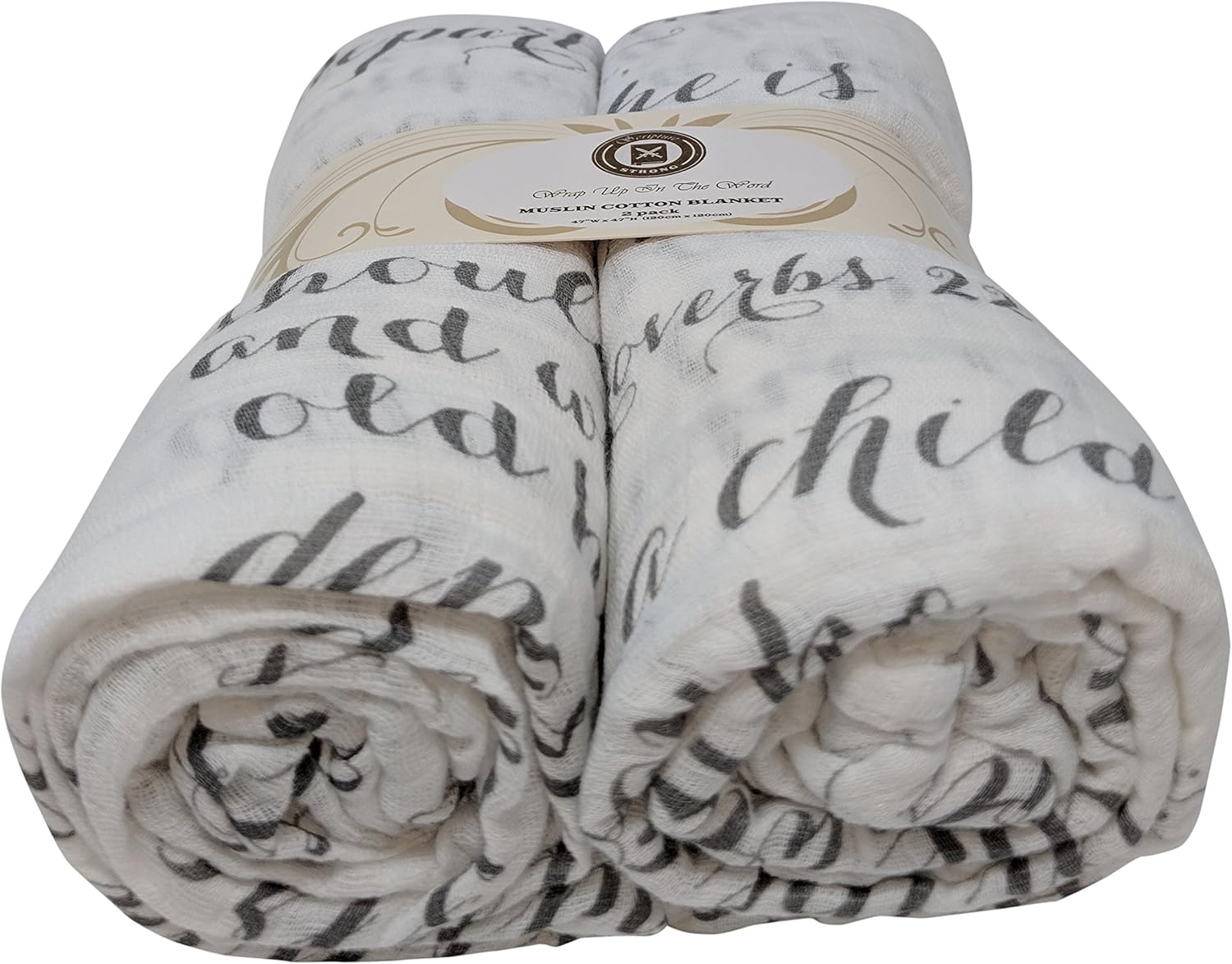 Proverbs Scripture Swaddle Blanket Gift Set, Train A Child