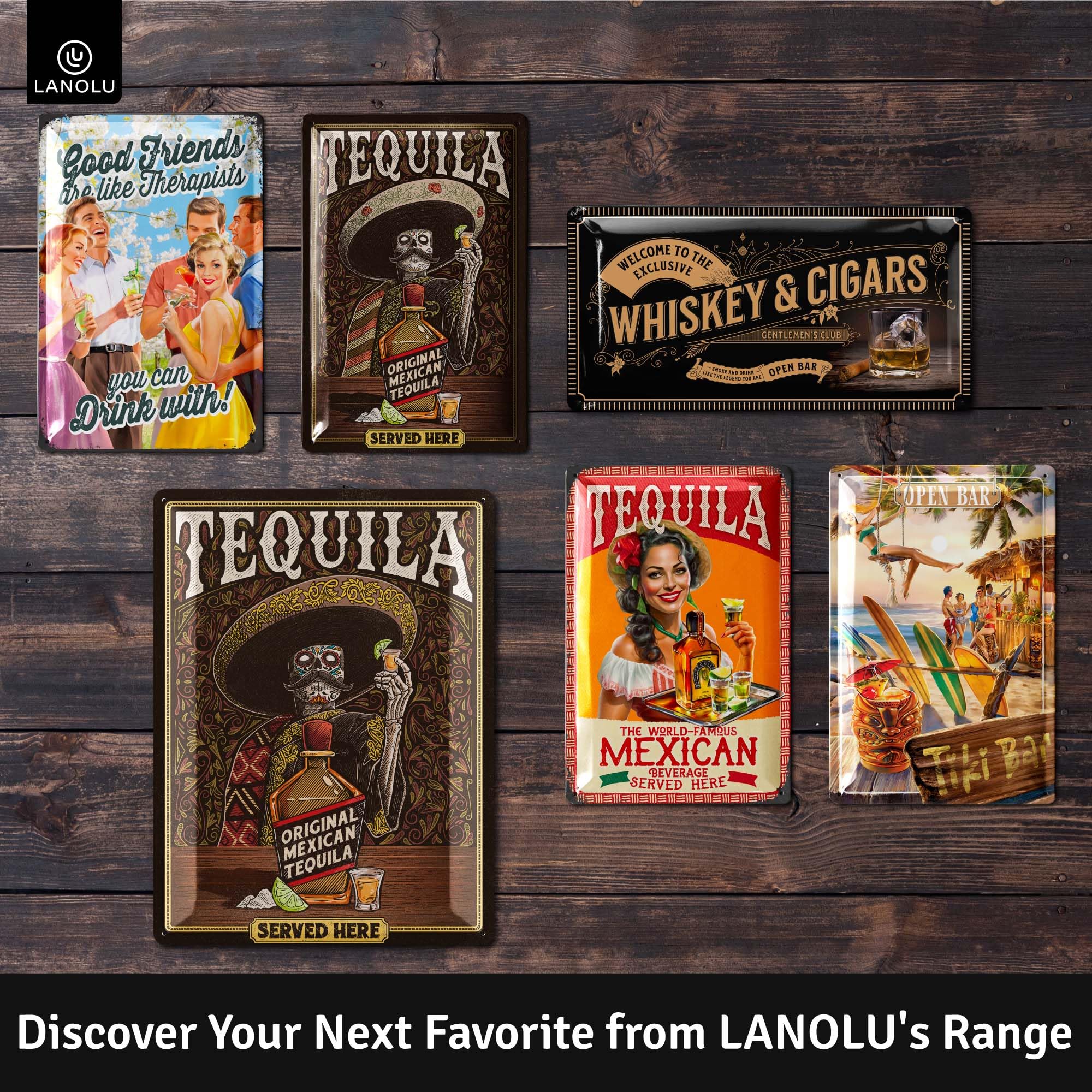 Amazon.com: LANOLU XXL Vintage Tin Sign TEQUILA Wall Art, Vintage