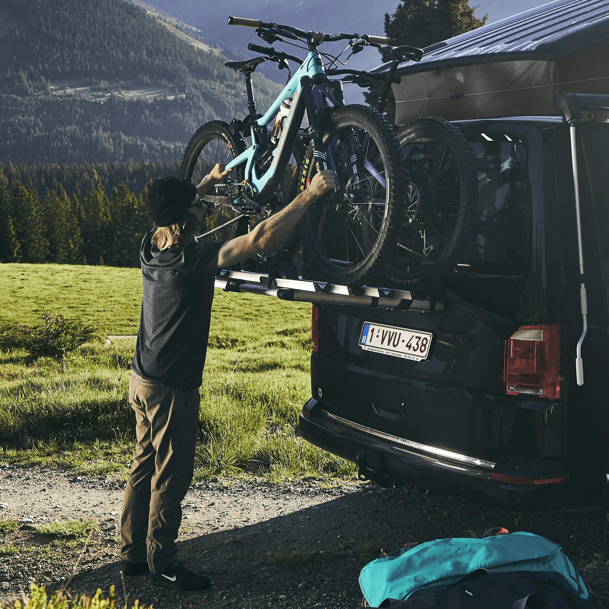 Thule WanderWay Fahrradträger, Heckklappen-fahrradträger zur Rahmenmontage Black, One-Size