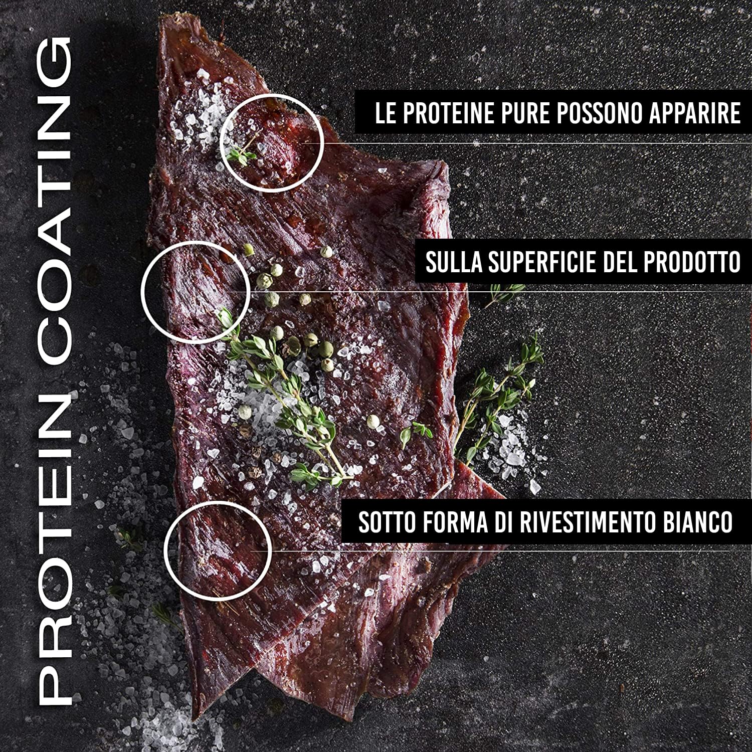 The Meat Makers Original Beef Jerky Steak (100 g) - Snack Proteico – Carne Secca di Manzo, Keto Snack, Carne Essiccata per Umani