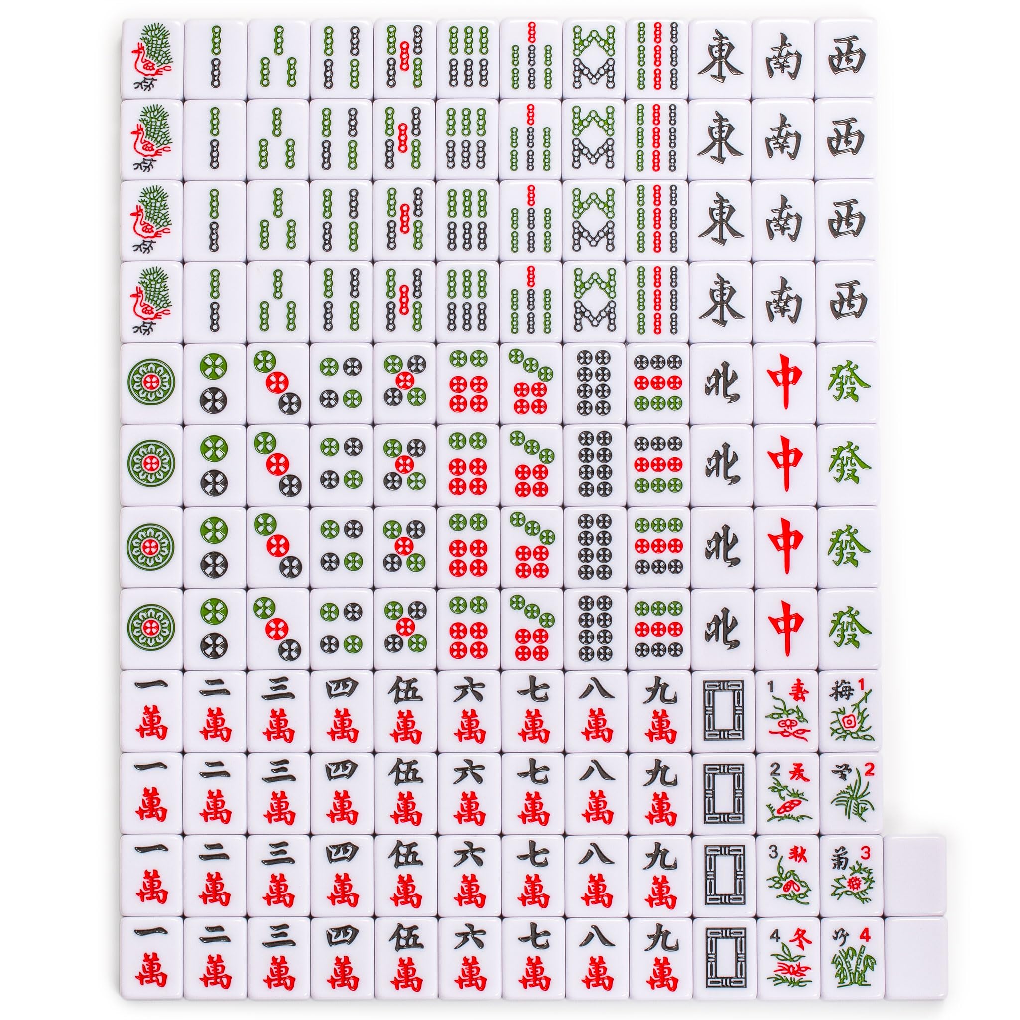 Yellow Mountain Imports “Bleau Royal” Jeu de Mahjong Chinois avec 146 tuiles Taille Moyenne (Coffret Vinyle Bleu) – exclusivement pour Jeu Chinois [「皇天藍」中國麻將]