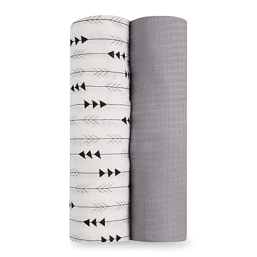 Aden por Aden + Anais Cobija suave para bebé 100% muselina viscosa de bambú, manta para niñas y niños Manta recibidora para recién nacido Conjunto