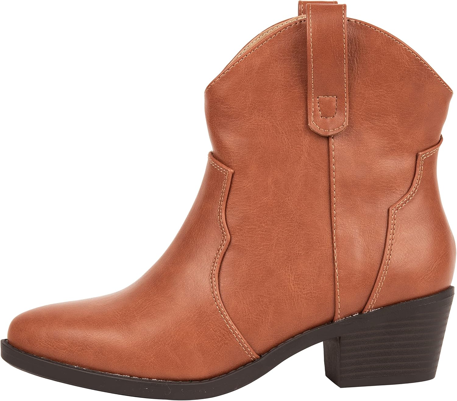 KAYDAY Womens Cowboy Boots Ankle Block Heel Western Cowgirl Booties LISA