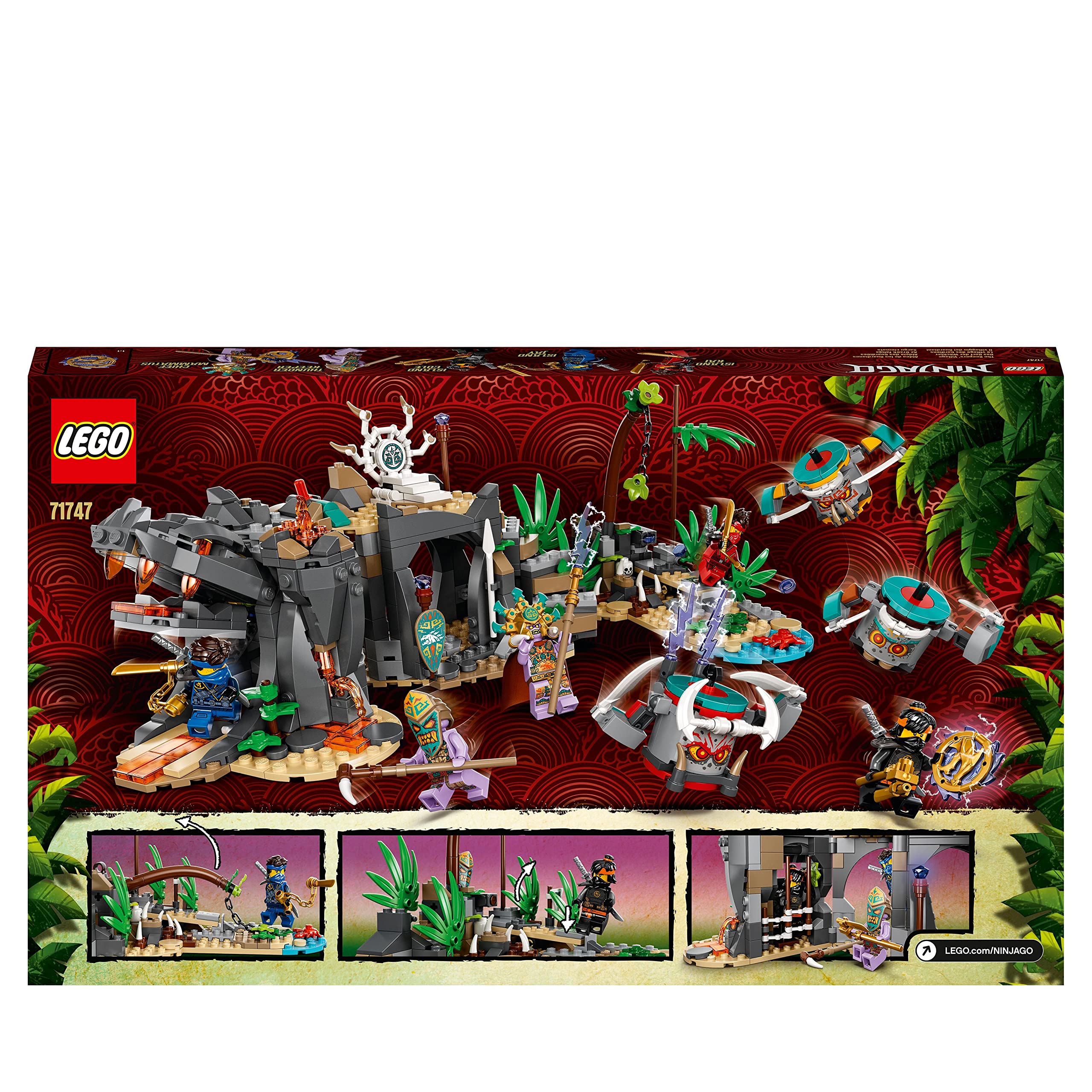 LEGO 71747 NINJAGO Das Dorf der Wächter Bauset, mit Ninja Cole, Jay und Kai Minifiguren, Spielzeug ab 8 Jahren