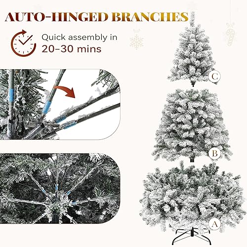 Miniatura 2 de YITAHOME Prelit - Árbol de Navidad artificial de 6 pies con control remoto, pino de Navidad con 11 modos de luz, 1000 puntas de ramas y base