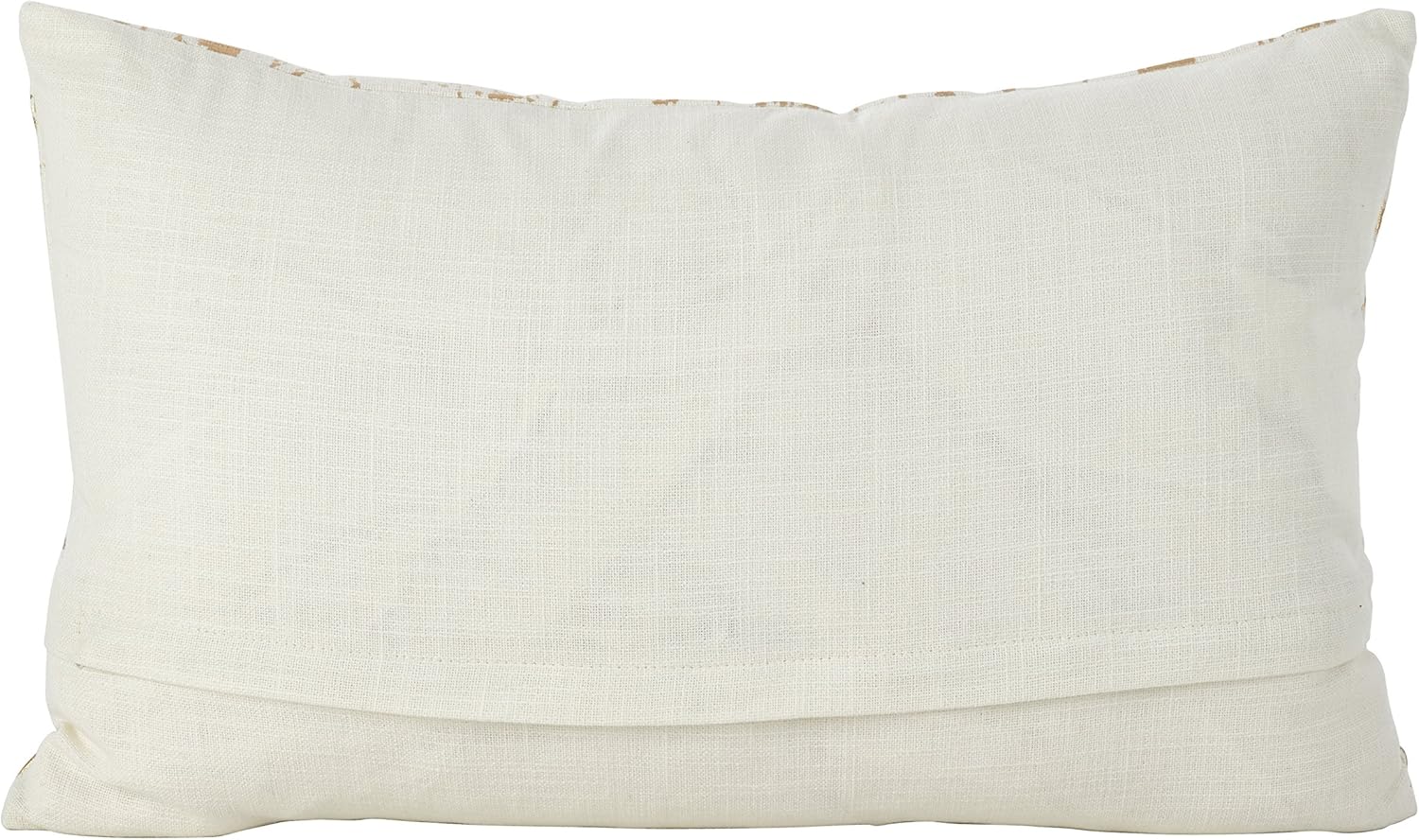 SARO LIFESTYLE 1612.GL1422B Distressed Metallic Foil Design Cotton Down Filled Throw Pillow, 14" x 22", Gold