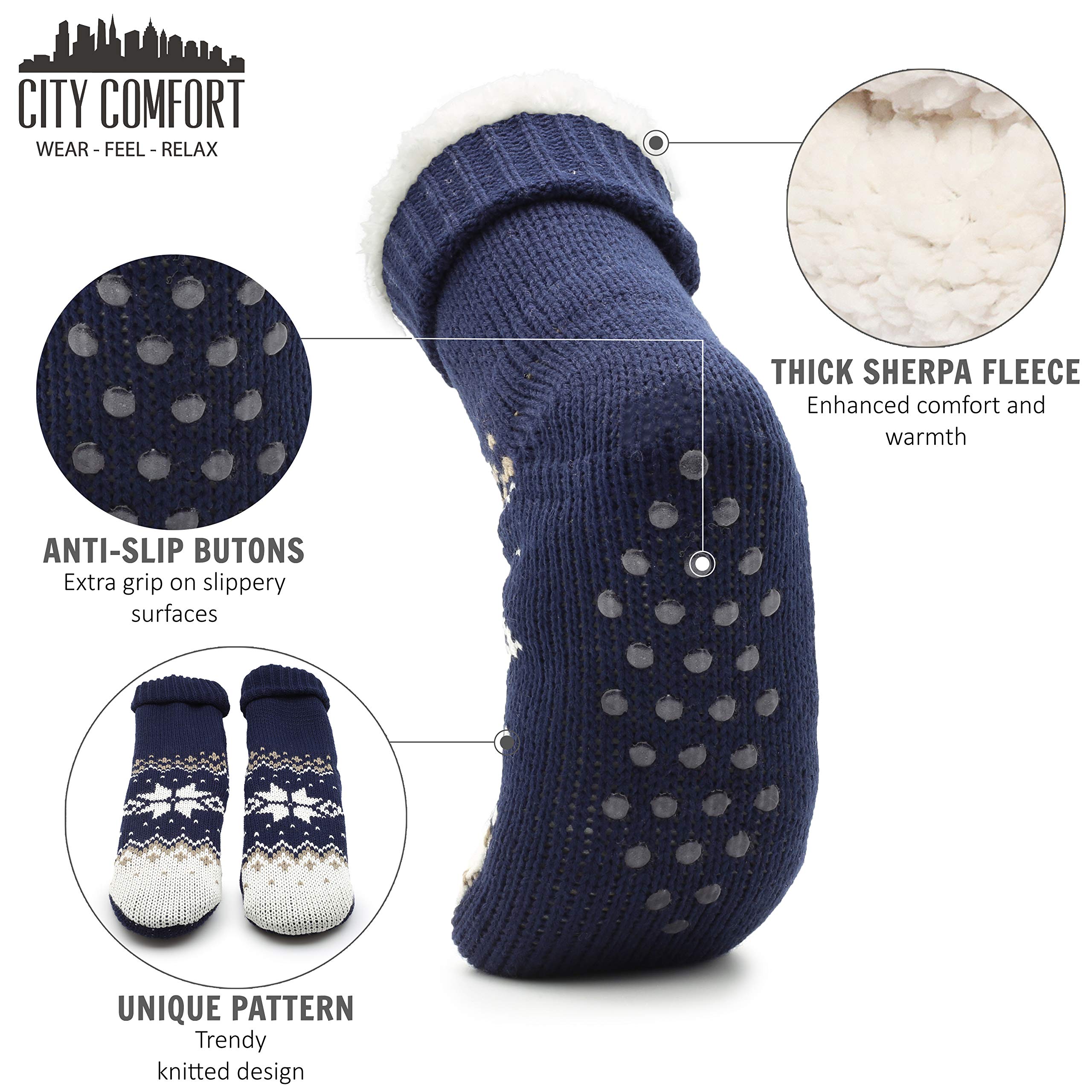 Calcetines Antideslizantes Hombre Invierno CityComfort