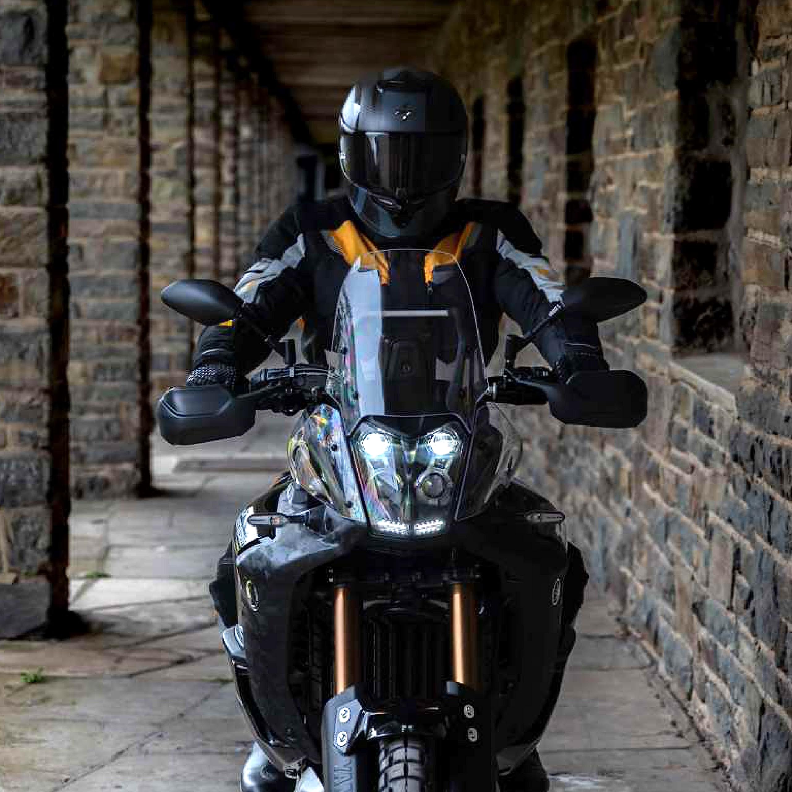 TransAlpin HighPro 2in1 - Motorradhose Herren mit Protektoren (herausnehmbar) - CE AA Sympatex wasserdicht - All Season Motorrad Hose Herren - Stylish & Sicher