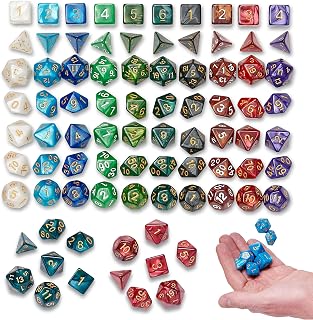 THE TWIDDLERS 20 x 7 (140 Pieces) Polyhedral Dice - D&D, Roll Plays & Board Games