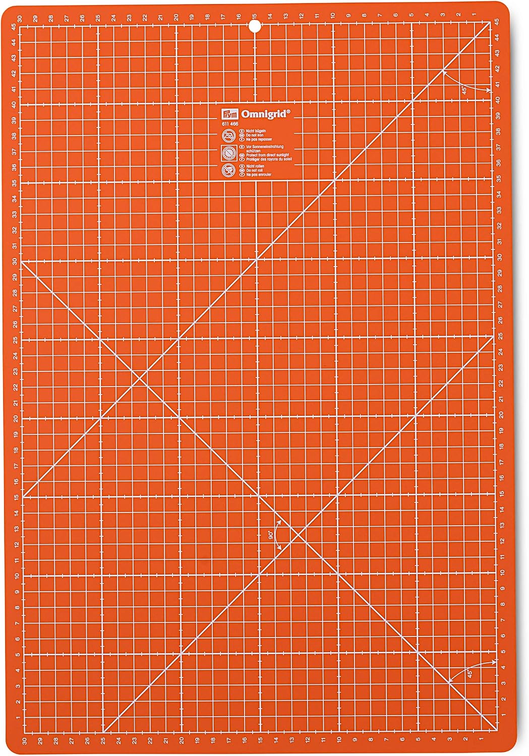 Prym Cutting Mat, Synthetic Material, Orange, 48 x 33 x 0.7 cm