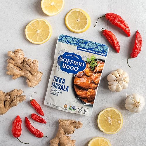 Miniatura 4 de Saffron Road Tikka Masala Salsa Simmer - Sin OMG Sin gluten Halal Kosher Vegetariana 7 onzas paquete de 8