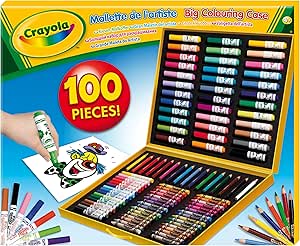 Valigetta Artista Crayola - 155 Pezzi Con Pennarelli, Matite, Pastelli E Carta, Regalo Creativo Per Bambini - Foto 14