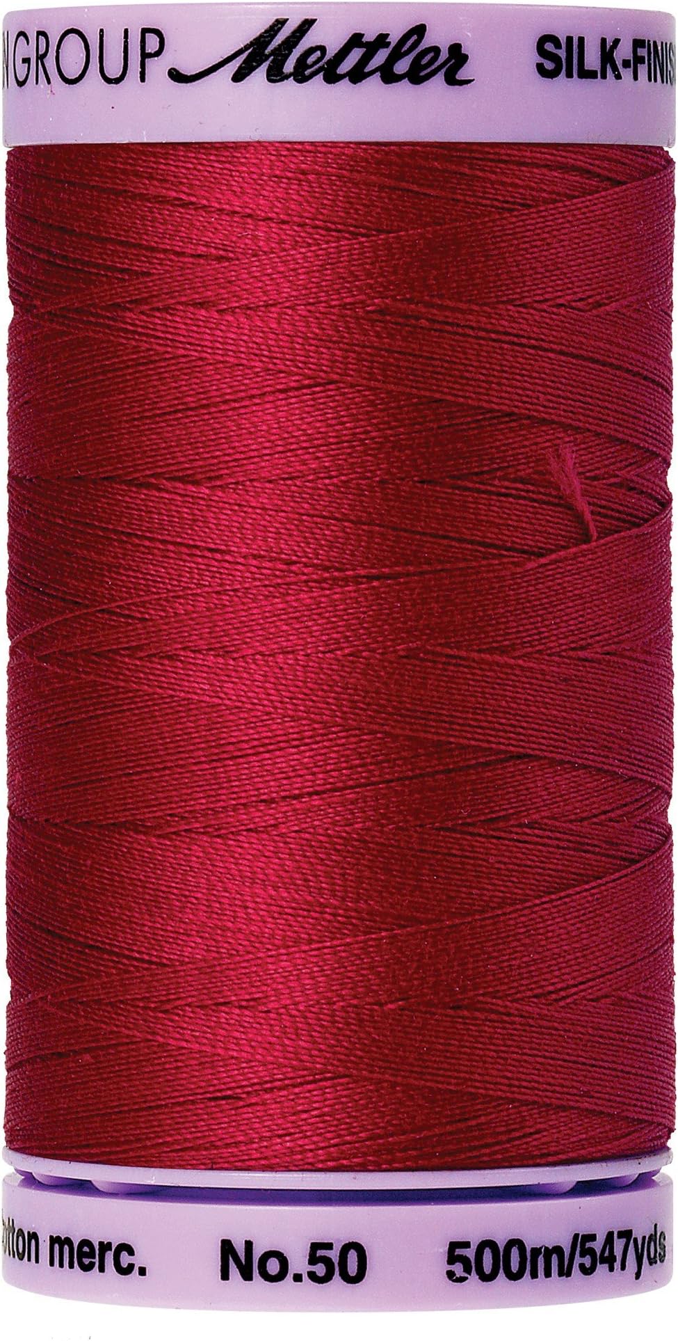 Silk-Finish Solid Cotton Thread, 547 yd/500m, Country Red