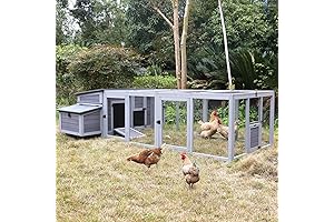 Chicken Coop 103" Large Chicken House with Run Outdoor Hen House with...