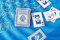 Vista 5 de Hoyle Cartas de juego impermeables, mazo de cartas de plástico transparente para juegos de cartas al aire libre, camping, playa, piscina