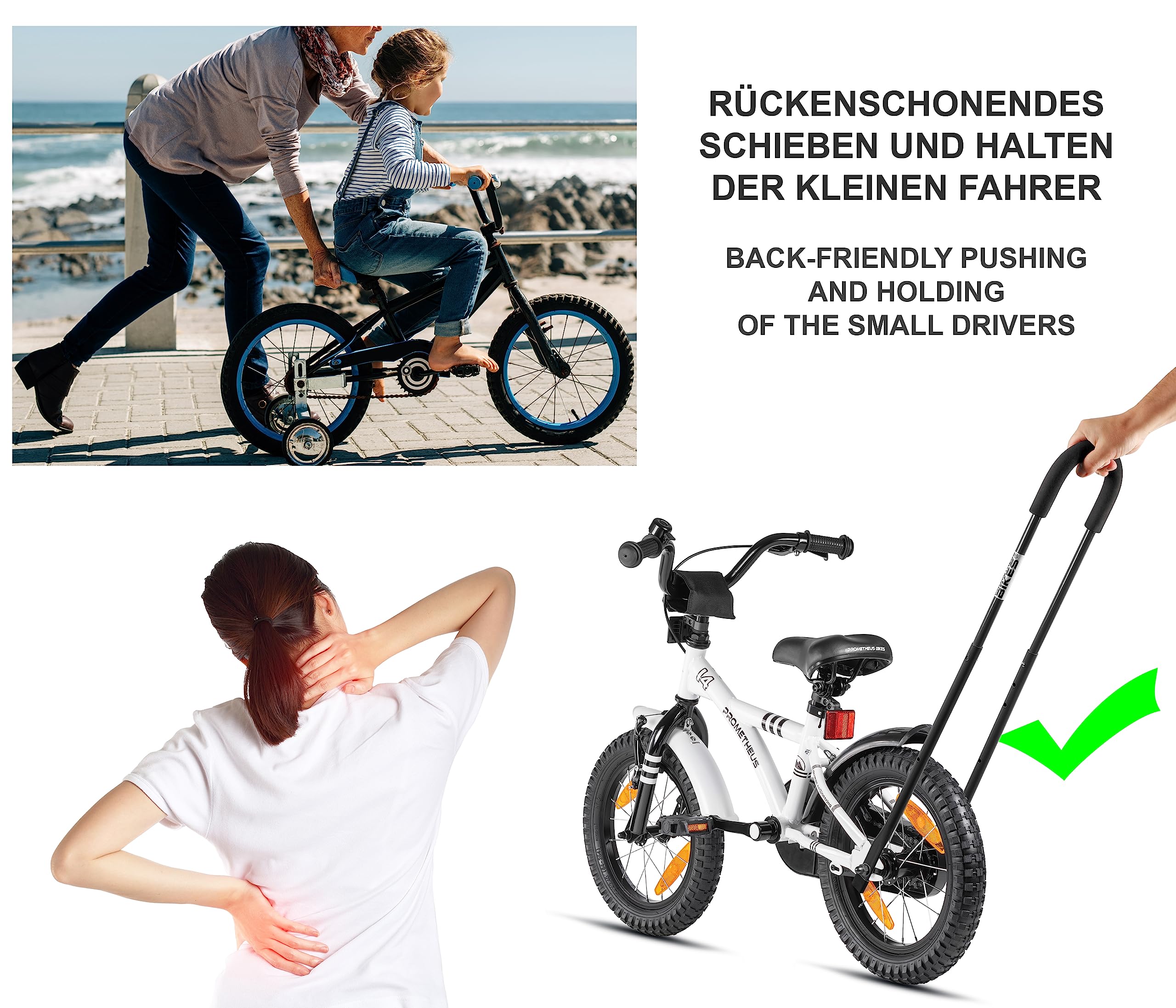 Guidon De Vélo Pliant AKOZON - Alliage D'aluminium - Pour Vélos Enfants, D'équilibre, Pliants Et