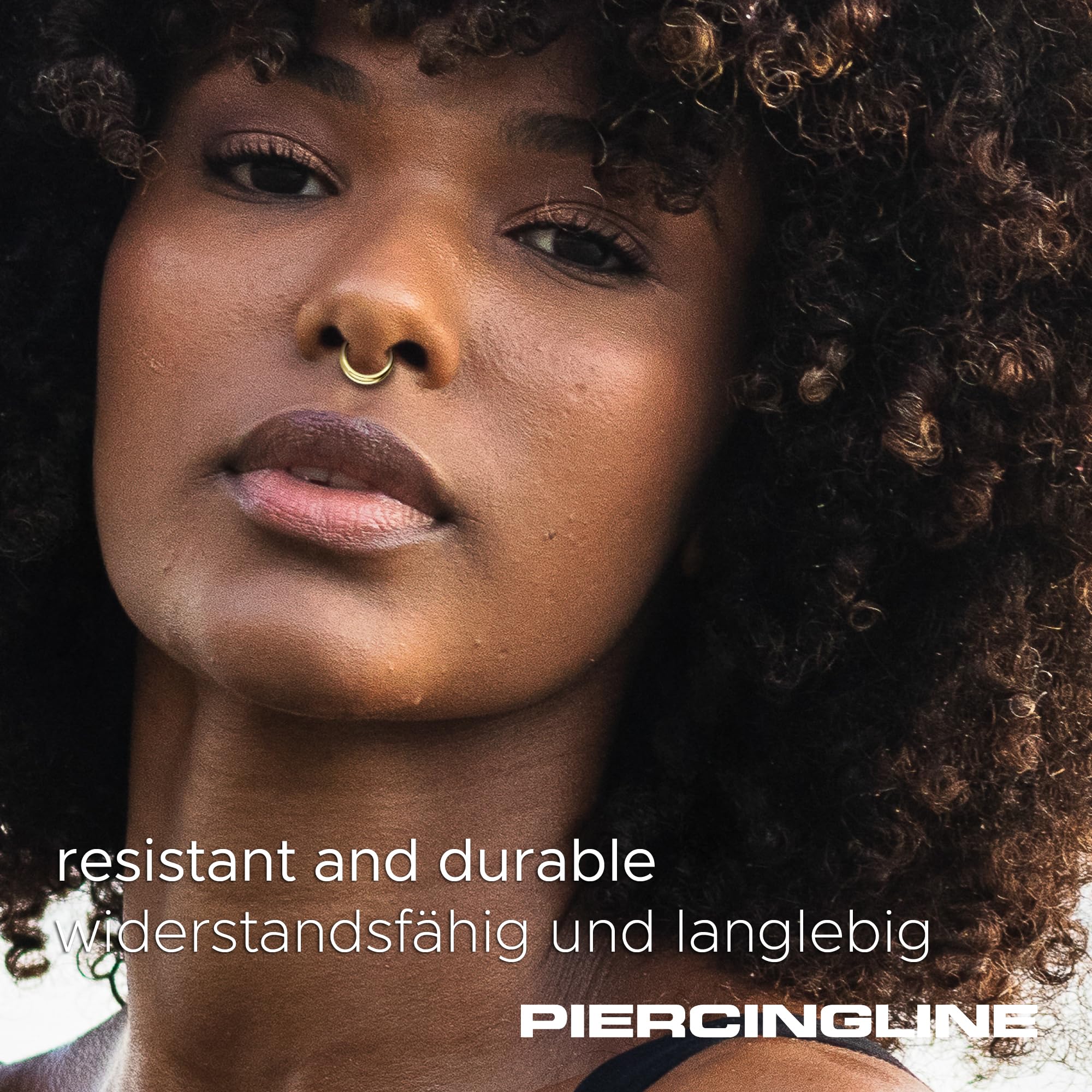 PIERCINGLINE 750er Gold Segmentring Clicker | 18 KARAT | DOPPEL RING | Piercing Ring Nase Septum Ohr Helix | Farb & Größenauswahl