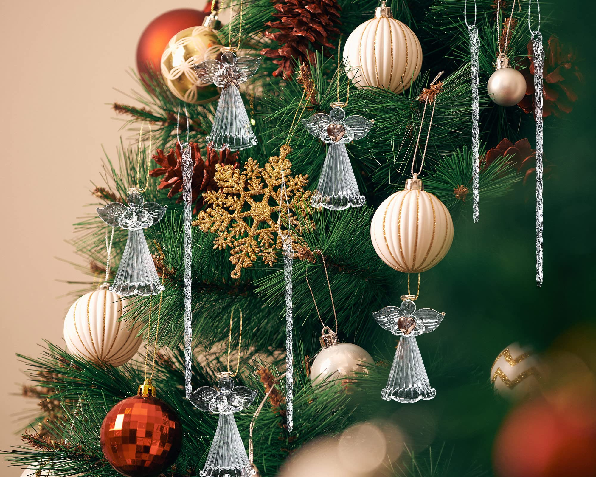 クリスマス　ガラス製オーナメントセット 楽天市場】ガラスオーナメント 6cm アソート 4個 セット