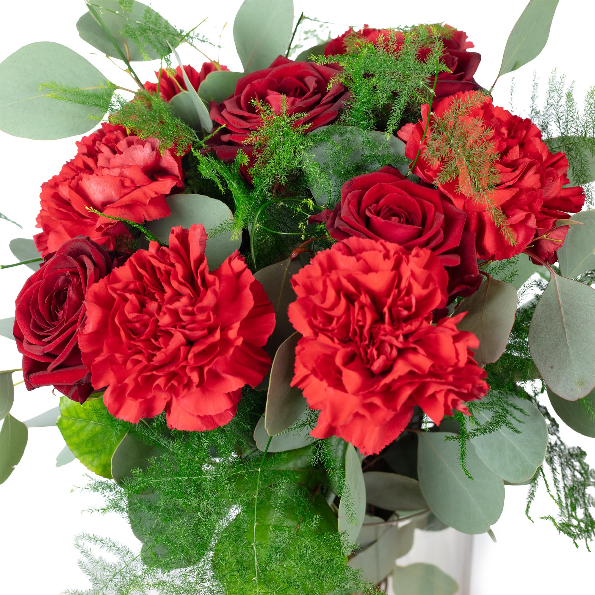Flowerbox Blumenstrauß 'Ruby Harmony' - Größe M - Stiellänge ca. 50 cm - Strauß frischer Blumen