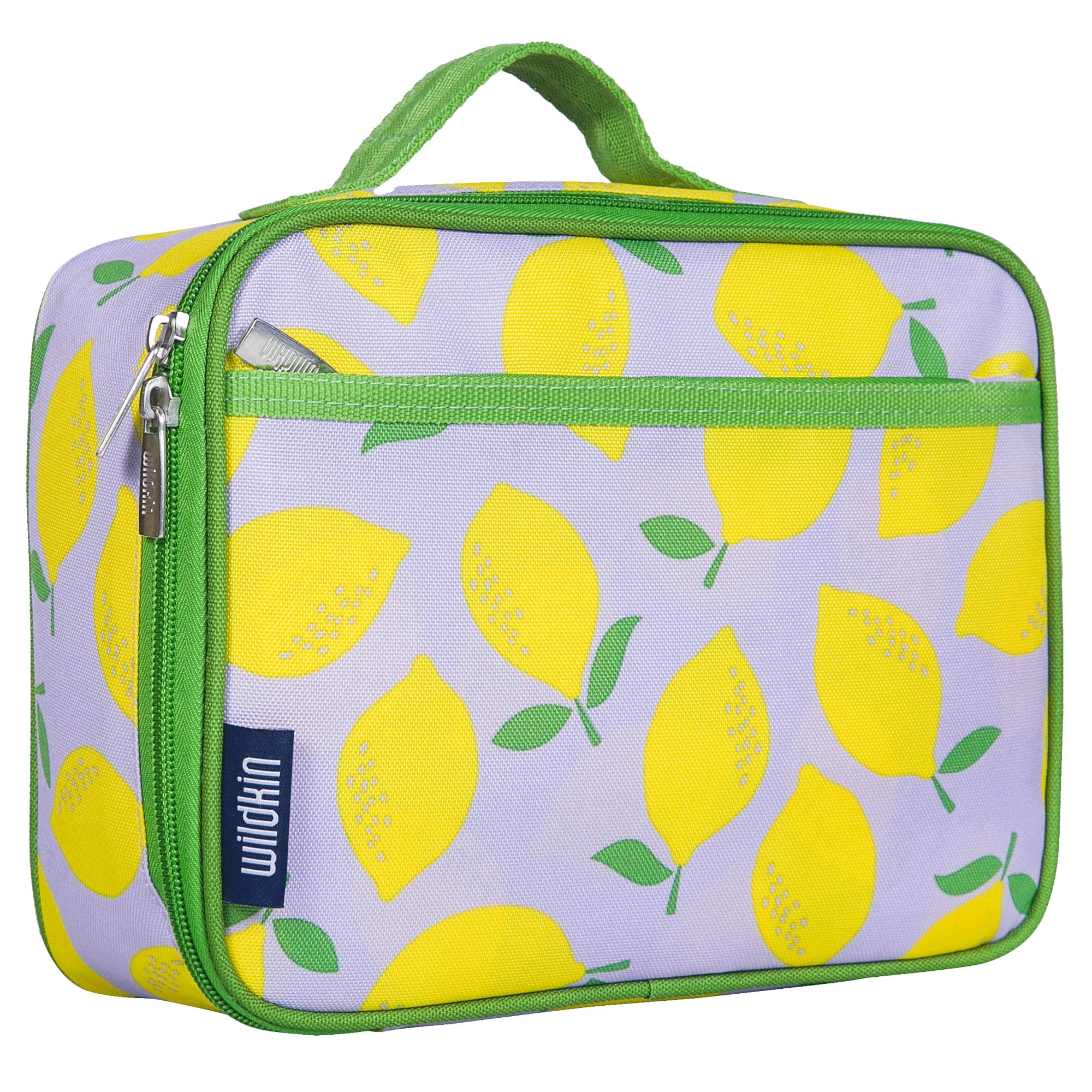 WildkinWildkin Kids Insulated Lunch Box Bag for Boys & Girls, Reusable Kids Lunch Box is Perfect for Elementary, Ideal Size for Packing Hot or Cold Snacks for School & Travel Bento Bags (Lilac Lemonade)