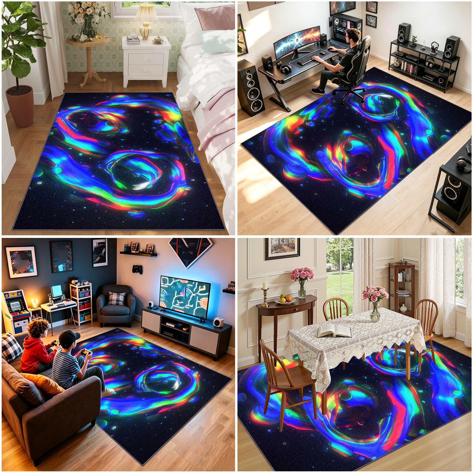 Tapis de Sol Gamer Chaise de Bureau 140 x 200 cm
