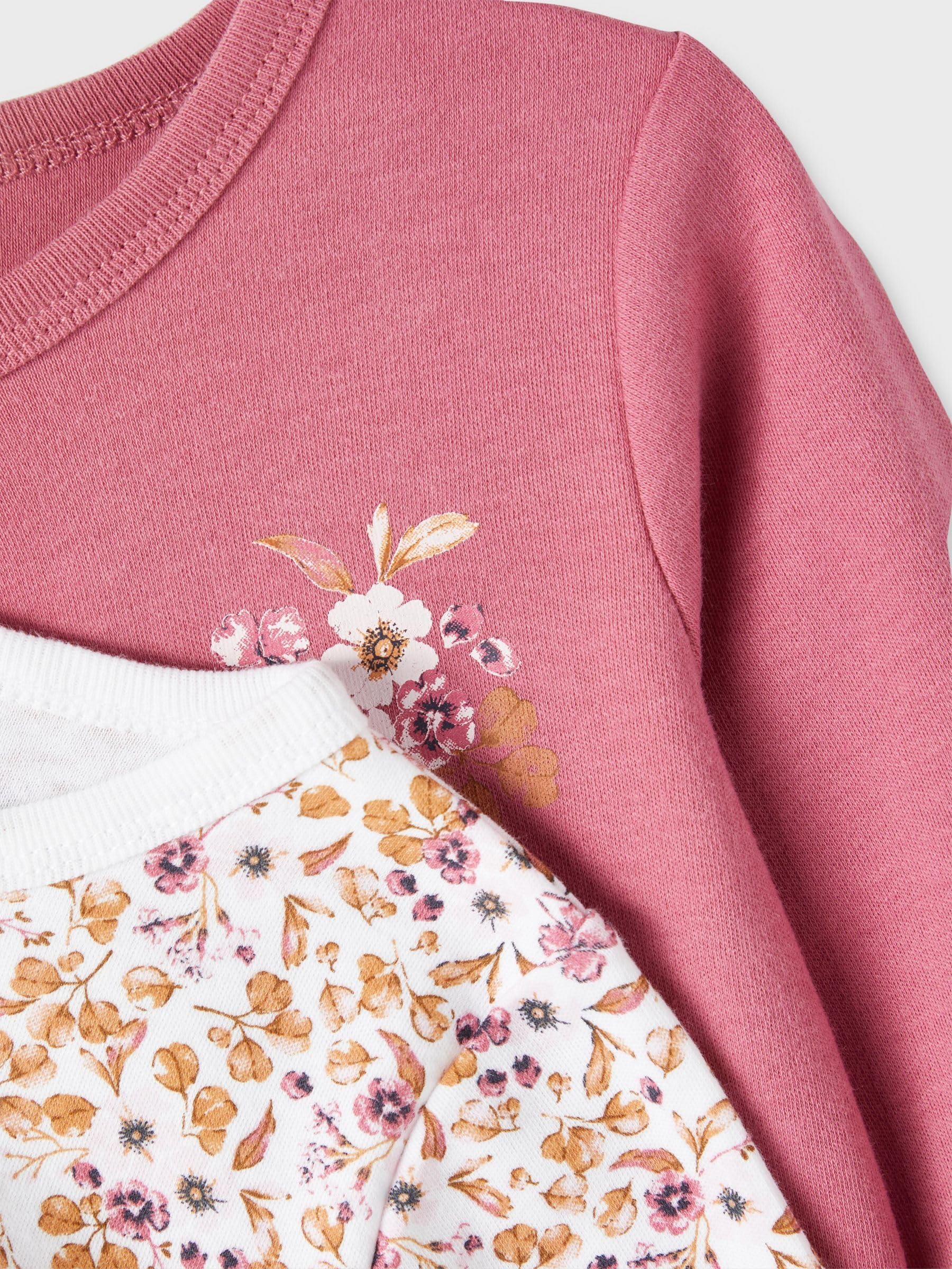 NAME IT Nbfnightsuit 2p W/F Rose Flower Noos Mamelucos para bebés y niños pequeños Bebé-Niñas