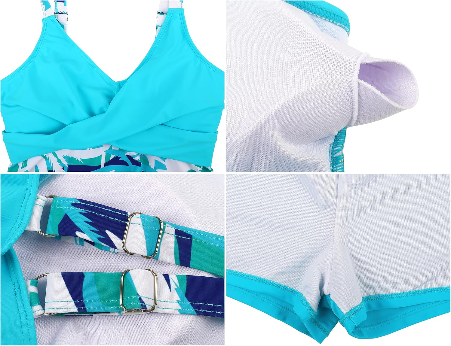 Firpearl Women's Tankini Swimsuits Tummy Control Two Piece Bathing Suit Modest Swim Top with Shorts 2026