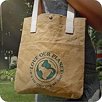 Vista 10 de Reusable Grocery Bag – Large Sustainable Washable Paper Tote with Reinforced Seams. Foldable and Durable.