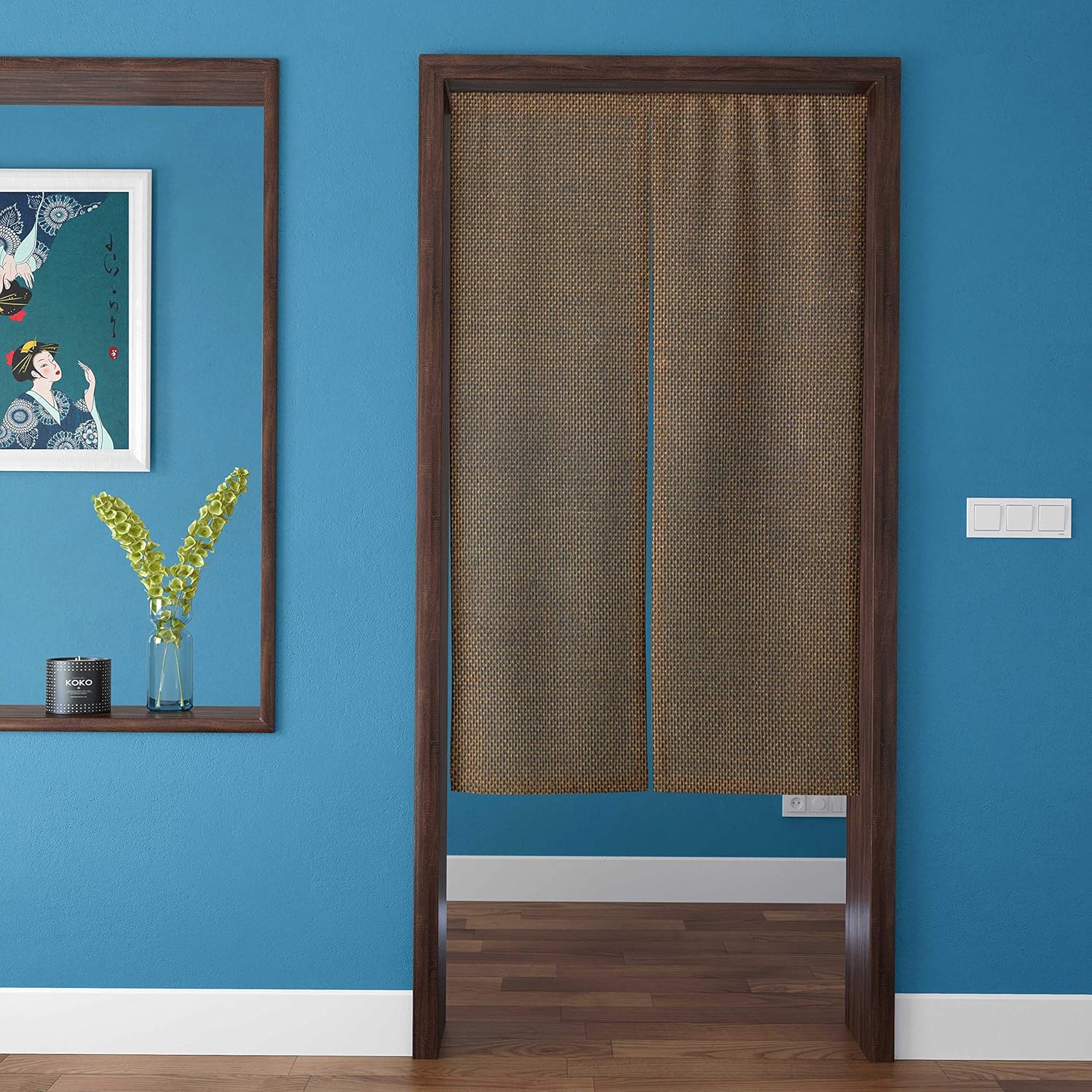 Yunge のれん おしゃれ 目隠し ひも キッチンカーテン 北欧 カスタムサイズ 超目玉 ロング