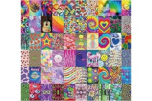 EL NIDO DESIGN 90 PCS Indie Wall Collage Kit: Trippy Posters for Teen Rooms
