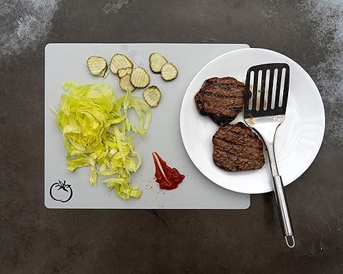 Miniatura 4 de Modernas alfombrillas flexibles para tabla de cortar, material antideslizante extra grueso, duradero, sin BPA, juego de 3