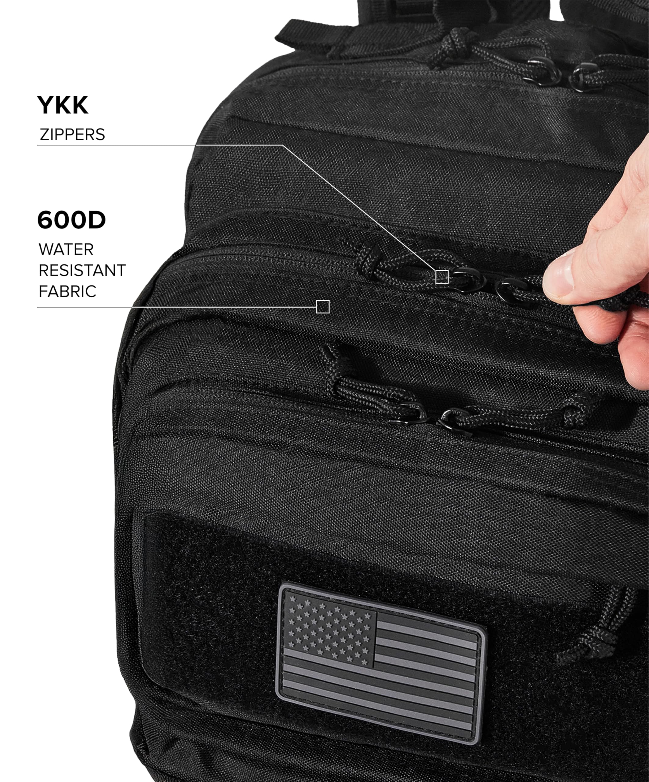 Falko Taktischer Rucksack für Damen und Herren, 50 l, 2,4 x stärker, großer Militär-Molle-Rucksack, Notfall-Outdoor-Rucksack
