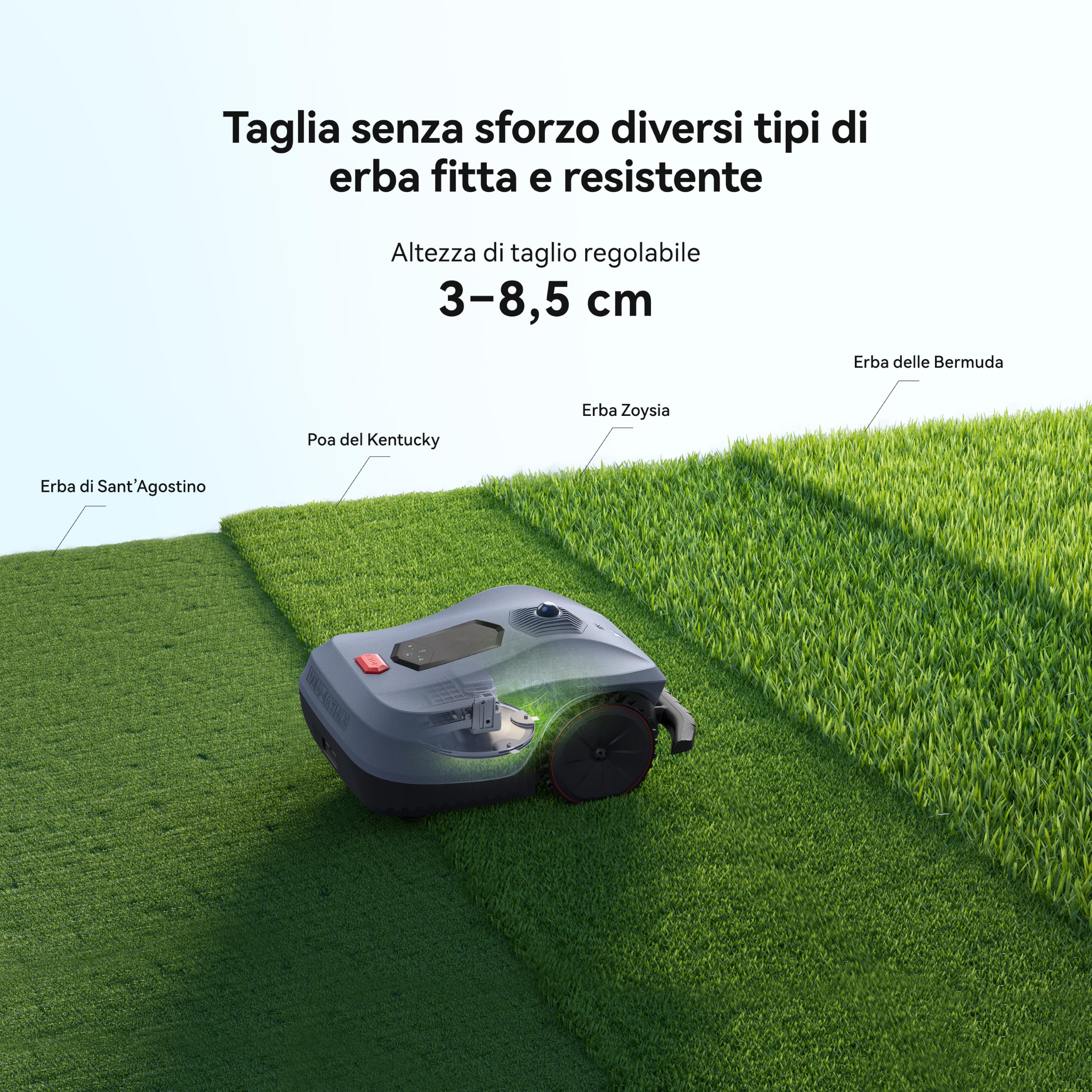 Neomow X SE Robot Tagliaerba Senza Filo Perimetrale, Fino a 3.000 m², LiDAR 3D SLAM + Visione AI (NEOMOW X SE con lame)