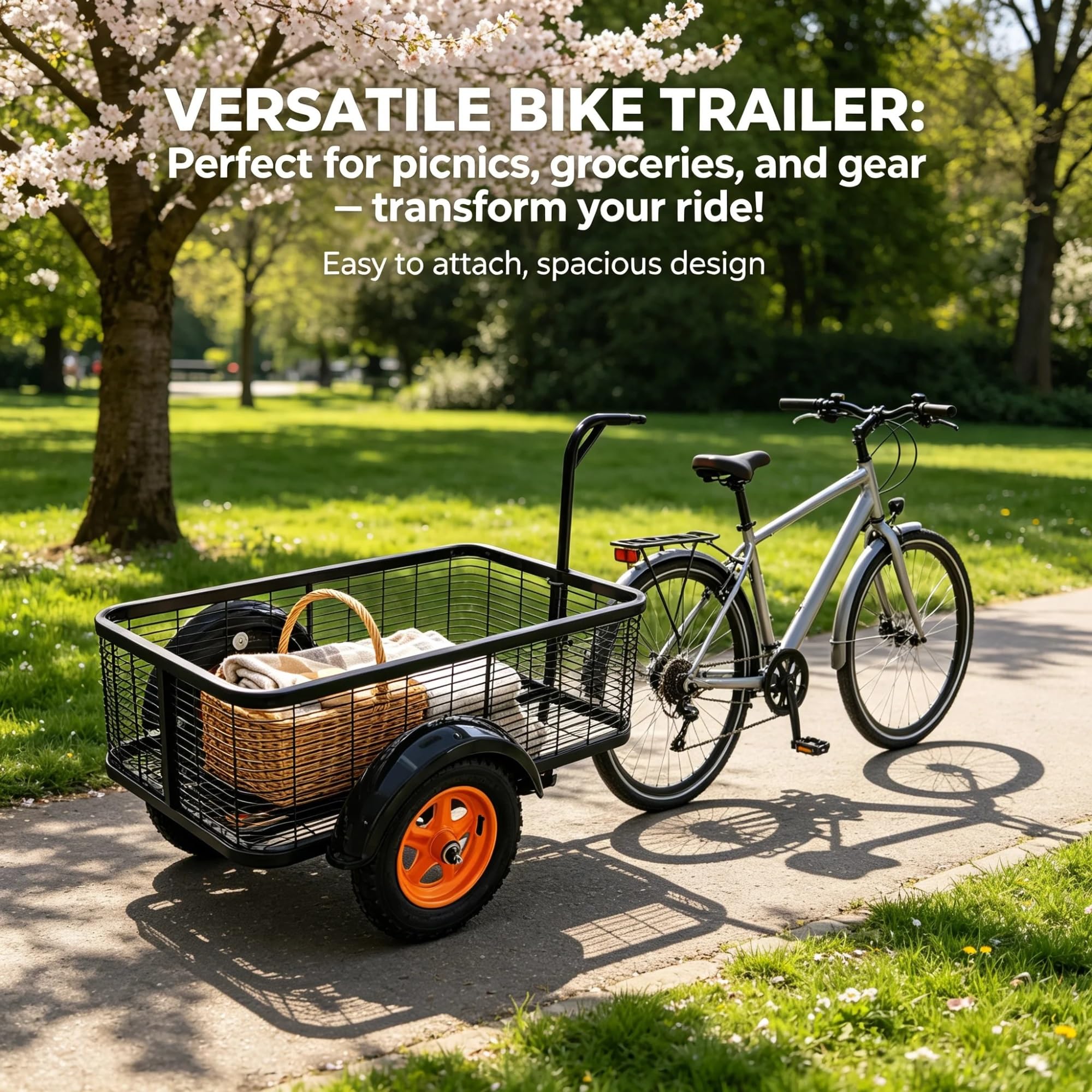 Einrad-Fahrrad-Anhänger für E‑Bikes, Schwerlast‑Heckträger mit Universal‑Schnellspannkupplung