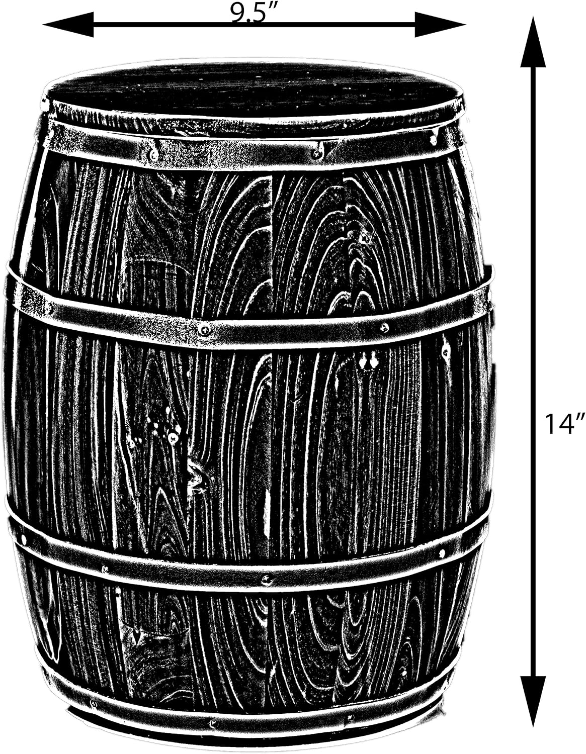 Vintiquewise Wine Barrel 4 Sectional Crate with Removable Head Lid, Brown