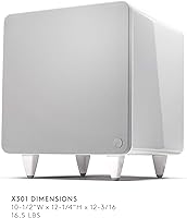 Vista 3 de Cambridge Audio Minx X301 Subwoofer de 300 vatios con amplificador activo Blanco brillante