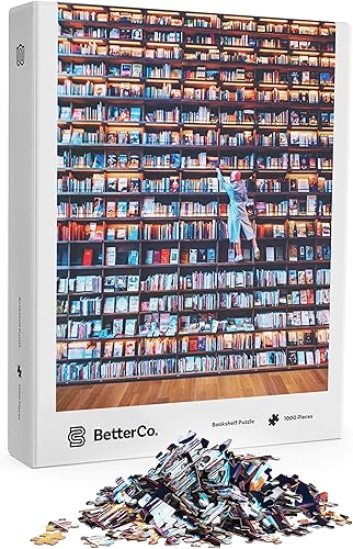 Miniatura 6 de Rompecabezas de biblioteca de estantería de 1000 piezas - Rompecabezas difíciles de 1000 piezas - Desafíate con rompecabezas de libros de 1000