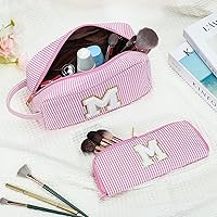 Vista 7 de YOOLIFE Regalos para niñas adolescentes – Bolsa de maquillaje con inicial personalizada, regalos de cumpleaños para mujeres, hermana, amiga, hija