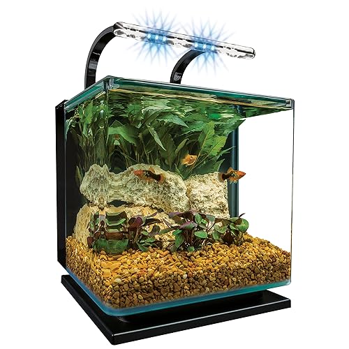 Marineland Contour 3 Aquarium Kit 3 Gallons, Rounded Glass Corners,