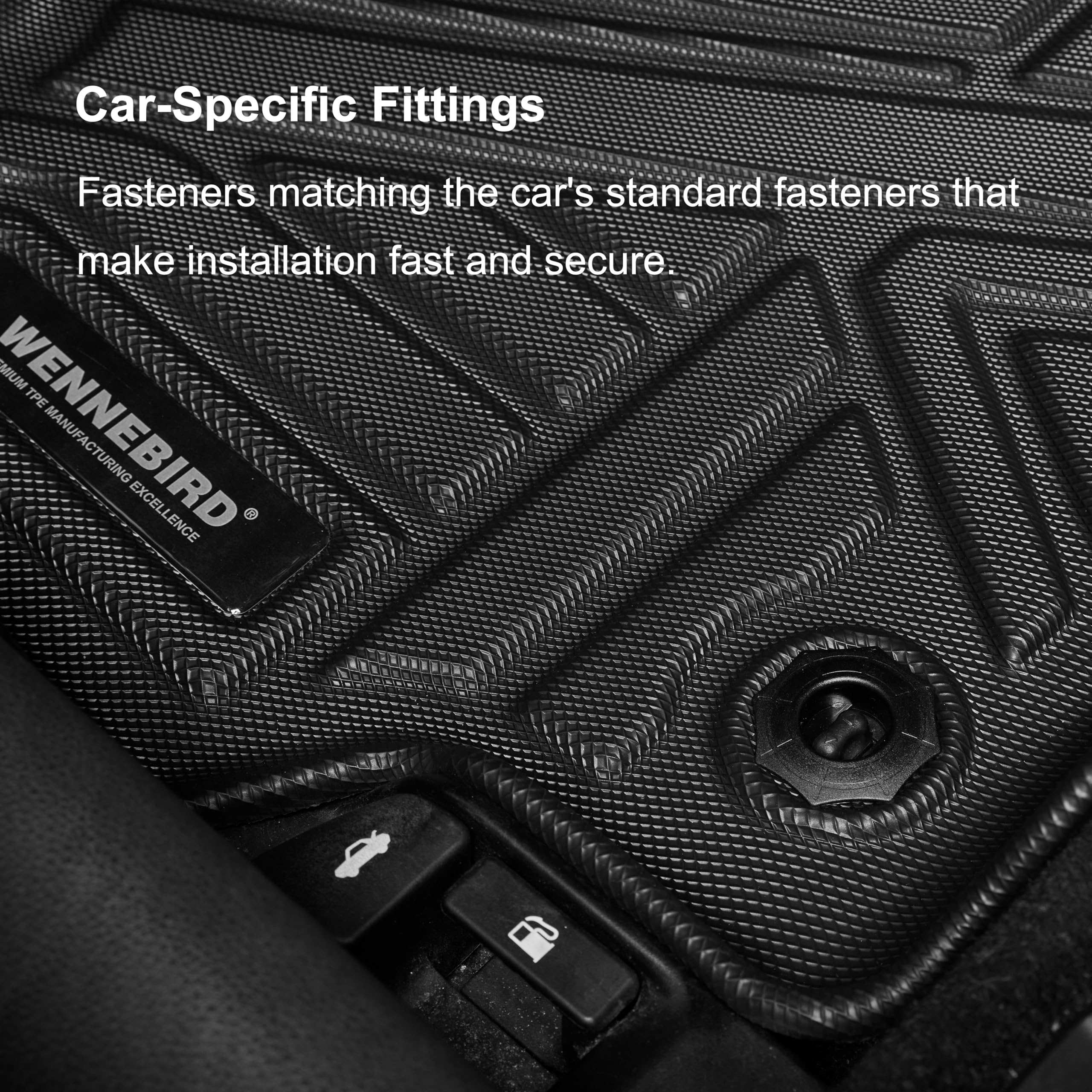 WENNEBIRD All Weather Floor Mats for 20192024 Lexus ES 350 / ES 300h