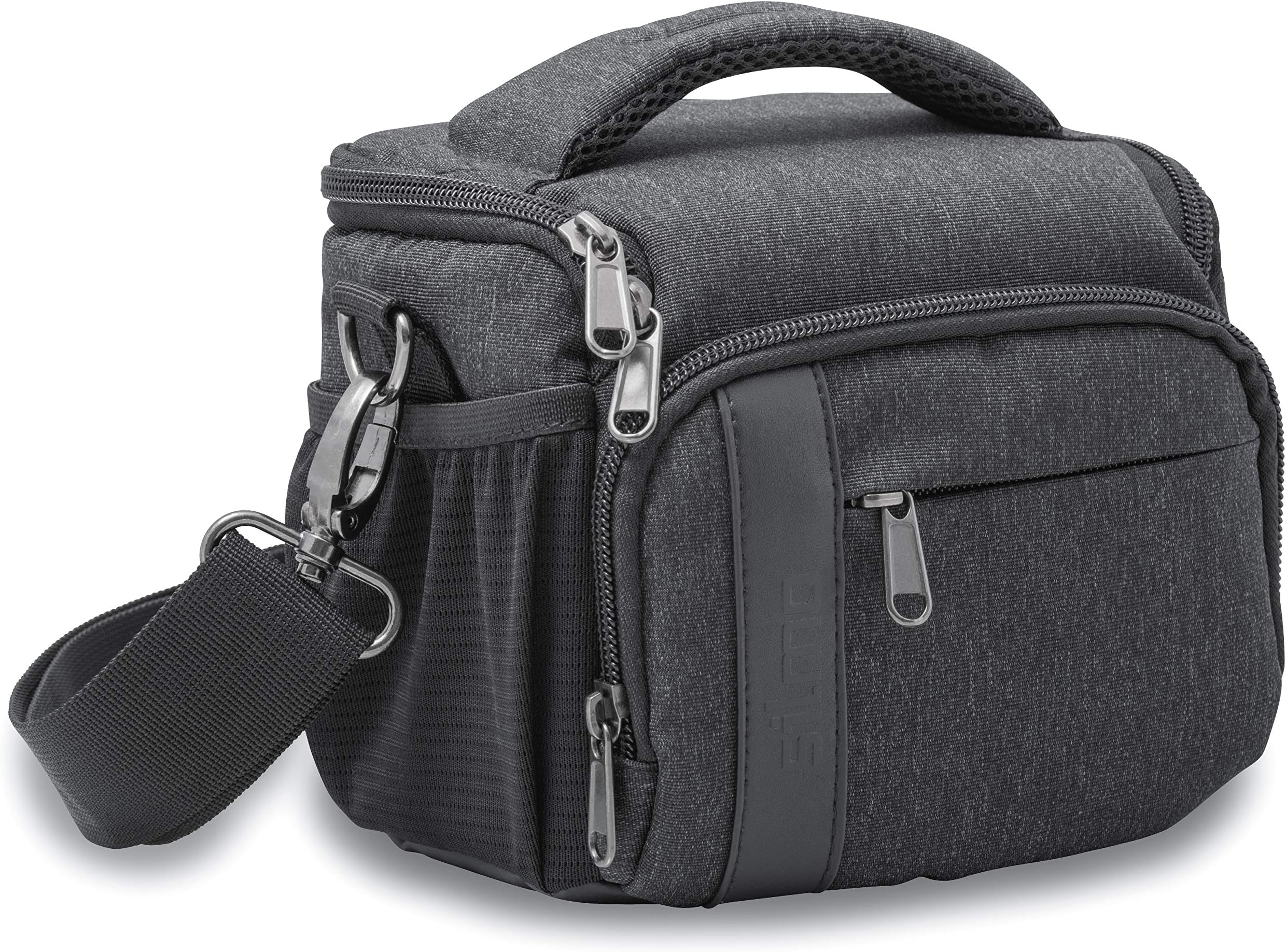 Silmo Compact Camera Bag with Rain Cover Suitable for SLR Cameras and System Cameras Size S black