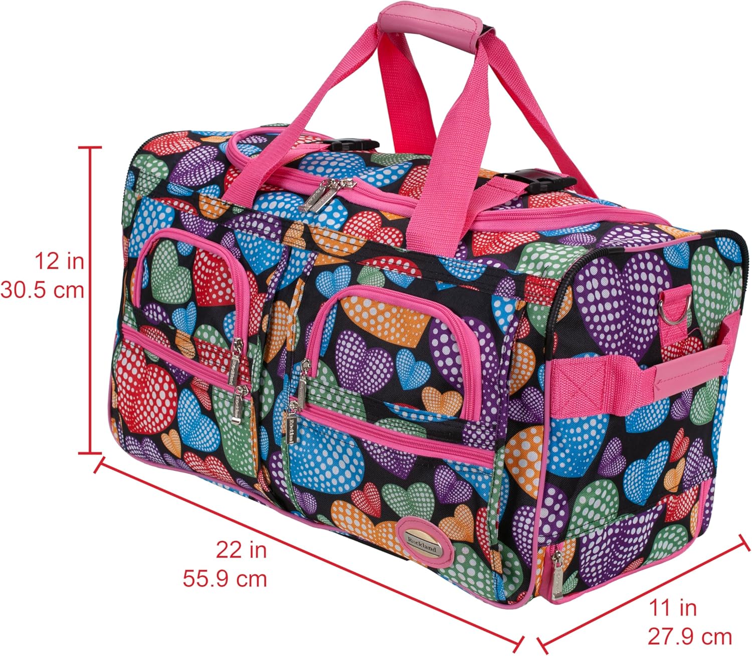 Rockland Rolling Duffel Bag, NEWHEART, 22" - Image 3