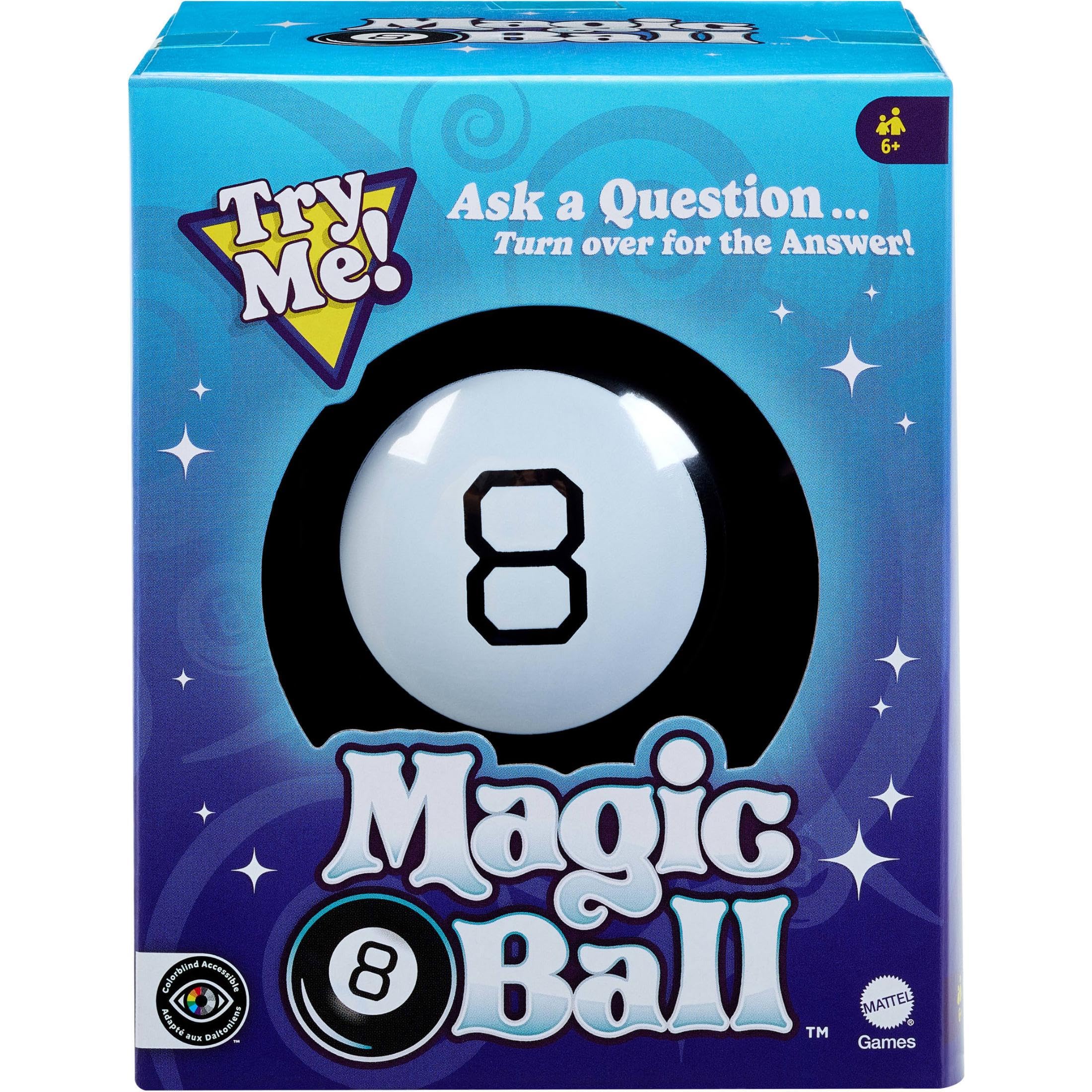 Magic 8 Ball Novelty Game, Fortune-Telling Toy for Family Nights, Game Nights, Travel, Camping, 30188