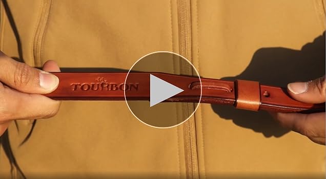 Amazon.co.jp: Tourbon 本革製 銃のスリングベルト 肩パッド付の